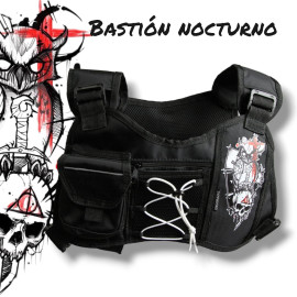 Bolso pechero para celular y grabación, Diseño BASTION NOCTURNO