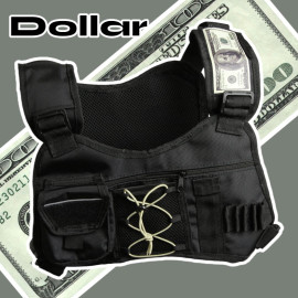 Bolso pechero para celular y grabación, Diseño DOLLAR